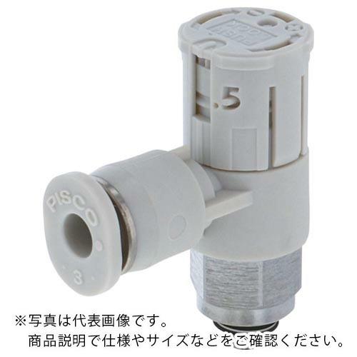 PISCO スピードコントローラダイヤル付タイプ エルボ メーターアウト制御(低流量タイプ) φ4用...