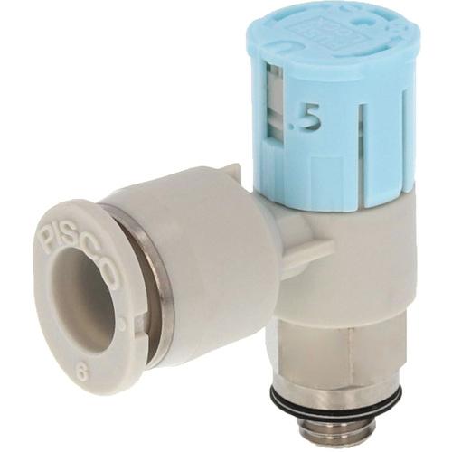 PISCO スピードコントローラダイヤル付タイプ エルボ メーターイン制御(低流量タイプ) φ6用 ...