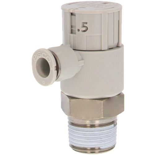 PISCO スピードコントローラダイヤル付タイプ エルボ メーターアウト制御(低流量タイプ) φ6用...