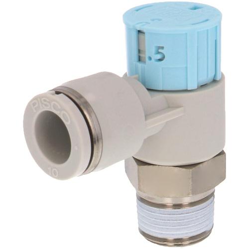 PISCO スピードコントローラダイヤル付タイプ エルボ メーターイン制御(低流量タイプ) φ10用...