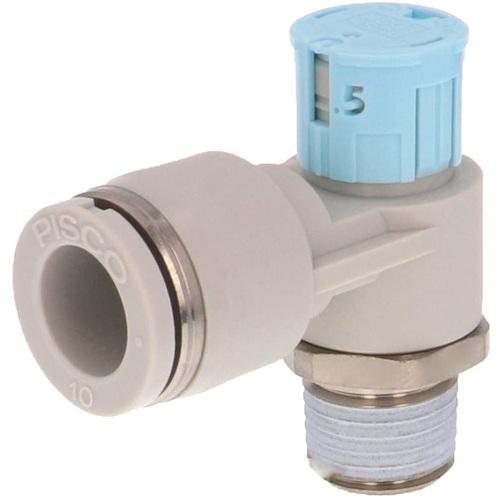 PISCO スピードコントローラダイヤル付タイプ エルボ メーターイン制御(低流量タイプ) φ10用...