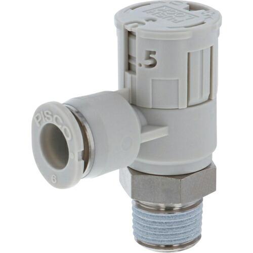 PISCO スピードコントローラダイヤル付タイプ エルボ メーターアウト制御 流量:標準タイプ ( ...