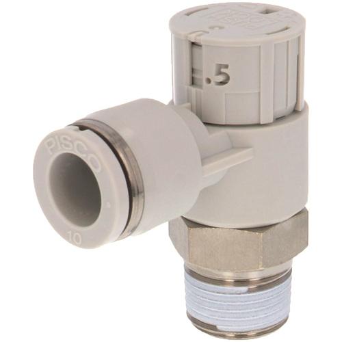 PISCO スピードコントローラダイヤル付タイプ エルボ メーターアウト制御(低流量タイプ) φ10...