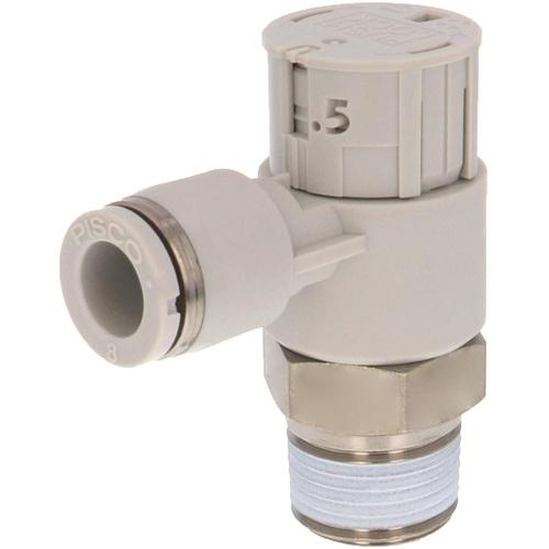 PISCO スピードコントローラダイヤル付タイプ エルボ メーターアウト制御(低流量タイプ) φ8用...