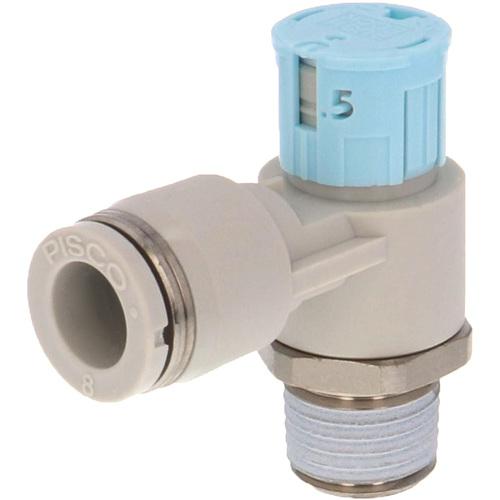 PISCO スピードコントローラダイヤル付タイプ エルボ メーターイン制御(低流量タイプ) φ8用 ...