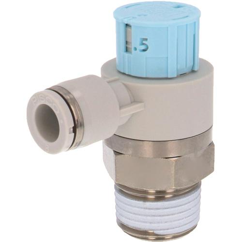 PISCO スピードコントローラダイヤル付タイプ エルボ メーターイン制御(低流量タイプ) φ8用 ...