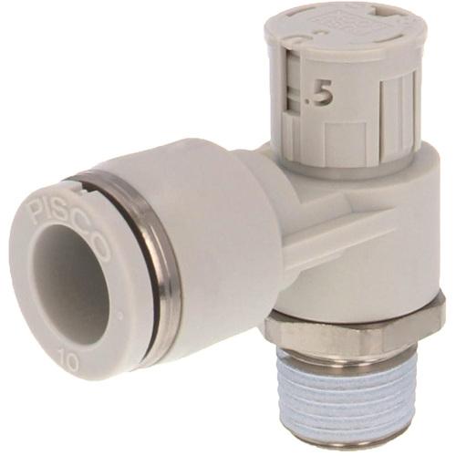 PISCO スピードコントローラダイヤル付タイプ エルボ メーターアウト制御(低流量タイプ) φ10...