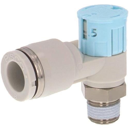 PISCO スピードコントローラダイヤル付タイプ エルボ メーターイン制御(低流量タイプ) φ8用 ...