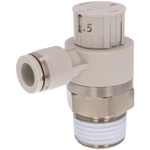 PISCO スピードコントローラダイヤル付タイプ エルボ メーターアウト制御(低流量タイプ) φ8用...