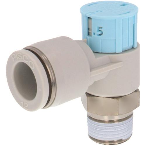 PISCO スピードコントローラダイヤル付タイプ エルボ メーターイン制御(低流量タイプ) φ12用...