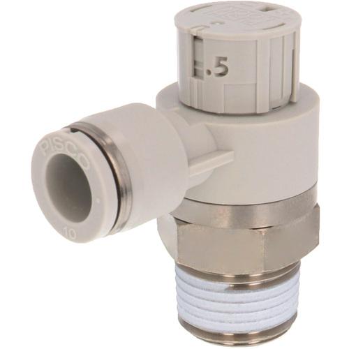 PISCO スピードコントローラダイヤル付タイプ エルボ メーターアウト制御(低流量タイプ) φ10...