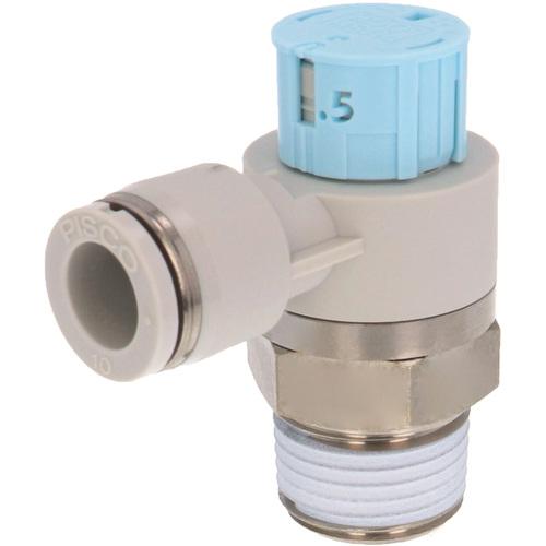 PISCO スピードコントローラダイヤル付タイプ エルボ メーターイン制御(低流量タイプ) φ10用...