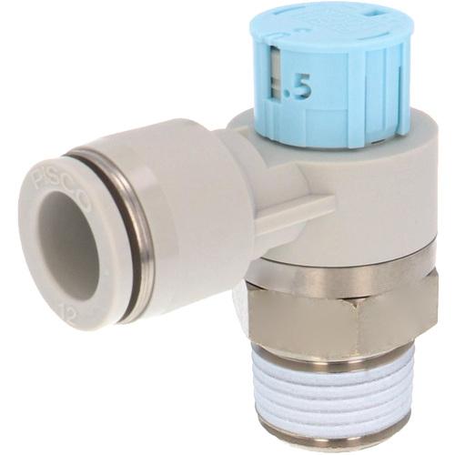 PISCO スピードコントローラダイヤル付タイプ エルボ メーターイン制御(低流量タイプ) φ12用...