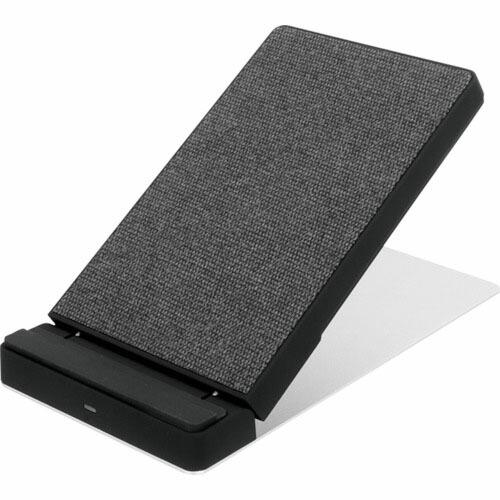オウルテック Qiワイヤレス充電器 スタンドタイプファブリック調 ブラック ( OWL-QI10W0...