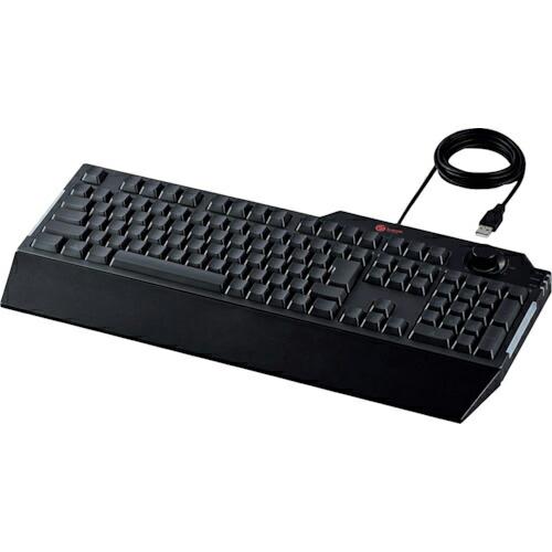 ELECOM ゲーミングキーボード メンブレン式 着脱式リストレスト付 フルキー 有線 ブラック (...