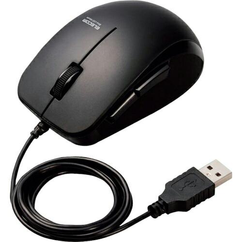 ELECOM BlueLEDマウス 有線 5ボタン サイドラバー 抗菌 ブラック ( M-BL28U...