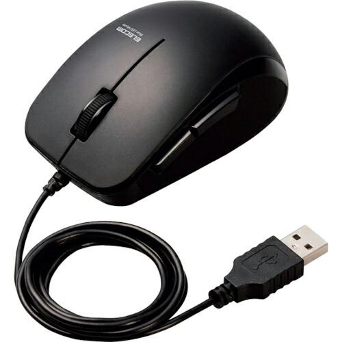 ELECOM BlueLEDマウス 有線 5ボタン サイドラバー 静音 抗菌 ブラック ( M-BL...