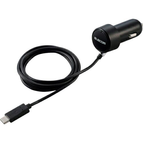 ELECOM カーチャージャー Type-C USB-C ストレートタイプ 1.5m 3.0A ブラ...