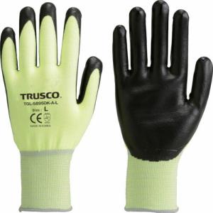 TRUSCO 【売切廃番】 耐切創手袋 レベル2 蛍光イエロー M ( TGL-5895DK-A-M ) トラスコ中山(株)｜orangetool