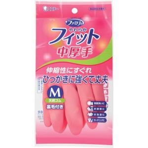 エステー ファミリー やわらかフィット 天然ゴム 中厚手 M ピンク ( ST74322 ) エステー(株)｜orangetool
