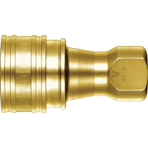 日東 SP-VカプラTypeA ( 4S-V-A BRASS CR ) 日東工器(株) (メーカー取...