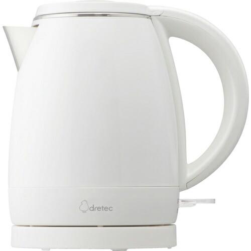 【SALE価格】dretec 電気ケトル リコリス 0.8L ホワイト ( PO-151WT ) (...