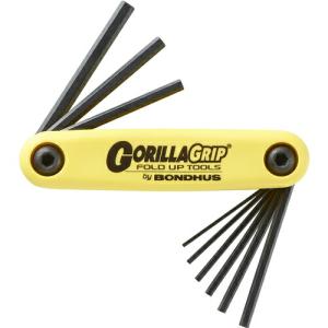 BONDHUS 六角棒レンチセット ゴリラグリップナイフ型ツール 9本組(インチ) ( HF9S )｜orangetool
