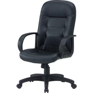 TRUSCO オフィスチェア レザー張り 黒 ( T5563 BK(ブラック) ) トラスコ中山(株)｜orangetool