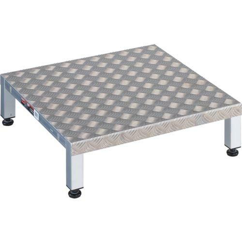 【SALE価格】TRUSCO 高床式アルミ製ステップ 600X600XH190~220 ( TFSH...