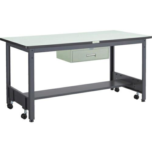 TRUSCO 中荷重作業台(500kg)CFW型 900X750XH740 1段引出付 ダークグレー...