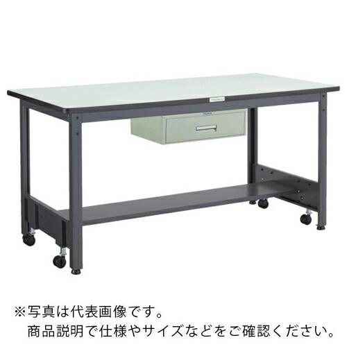 TRUSCO 中荷重作業台(500kg)CFW型 1500X750XH740 1段引出付 ダークグレ...