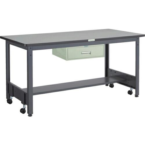 TRUSCO 中荷重作業台(500kg)CFW型 900X750XH740 1段引出付 ダークグレー...