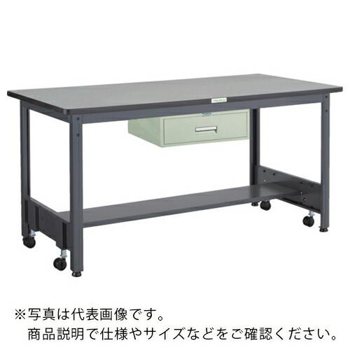 TRUSCO 中荷重作業台(500kg)CFW型 1500X750XH740 1段引出付 ダークグレ...