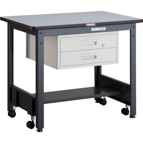【SALE価格】TRUSCO 中荷重作業台(500kg)CFW型 900X600XH740 2段引出...