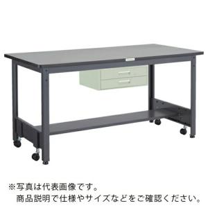 TRUSCO 中荷重作業台(500kg)CFW型 1500X900XH740 2段引出付 ダークグレー色 ( CFWR-1590F2 ) トラスコ中山(株) (メーカー取寄)｜orangetool