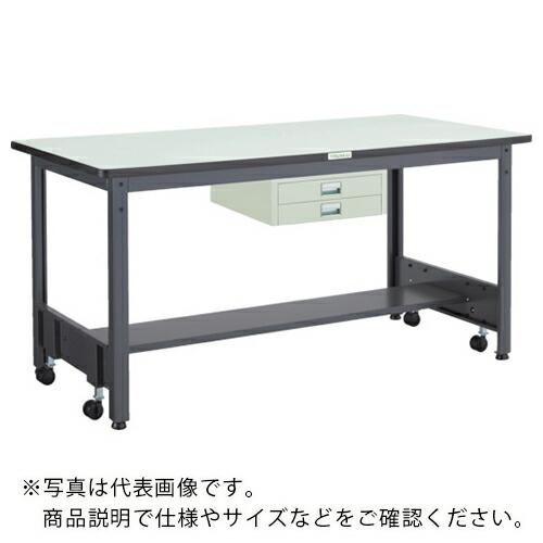 TRUSCO 中荷重作業台(500kg)CFW型 1500X750XH740 薄型2段引出付 ダーク...