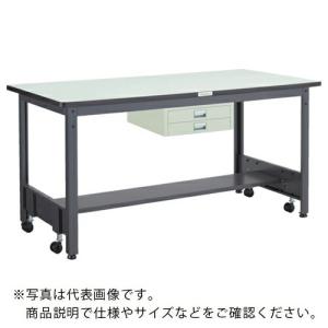 TRUSCO 中荷重作業台(500kg)CFW型 900X600XH740 薄型2段引出付 ダークグレー色 ( CFWR-0960UDC2 ) トラスコ中山(株) (メーカー取寄)｜orangetool