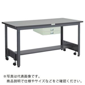 TRUSCO 中荷重作業台(500kg)CFW型 1500X750XH740 薄型2段引出付 ダークグレー色 ( CFWR-1575UDC2 ) トラスコ中山(株) (メーカー取寄)｜orangetool