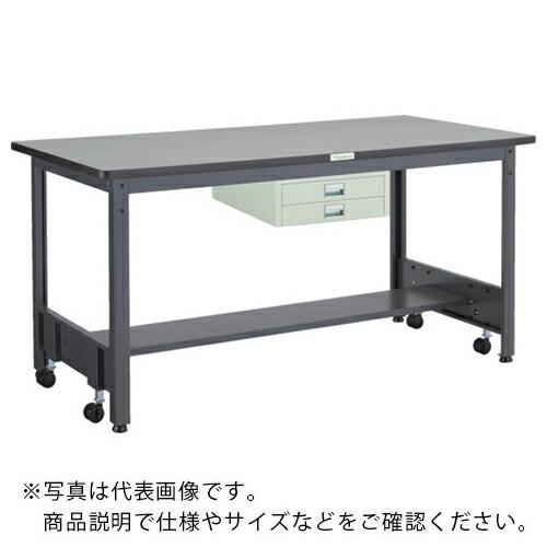 TRUSCO 中荷重作業台(500kg)CFW型 1500X900XH740 薄型2段引出付 ダーク...