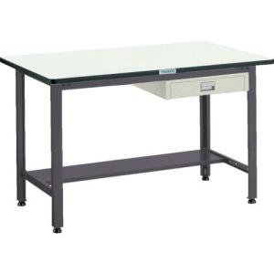 TRUSCO 中荷重作業台(500kg)AEW型 1200X750XH740 薄型1段引出付 ダークグレー色 ( AEWP-1275UDC1 (ダップテンバン) ) トラスコ中山(株) (メーカー取寄)｜orangetool