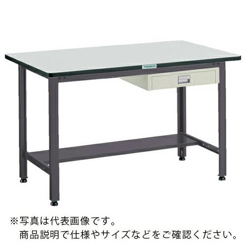 TRUSCO 中荷重作業台(500kg)AEW型 1500X900XH740 薄型1段引出付 ダーク...