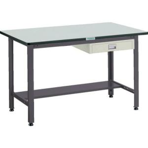 TRUSCO 中荷重作業台(500kg)AEW型 1200X750XH740 薄型1段引出付 ダークグレー色 ( AEWR-1275UDC1 (リノリュームバリテンバン) ) (メーカー取寄)｜orangetool