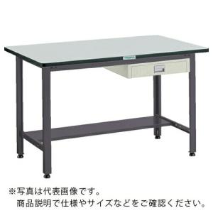 TRUSCO 中荷重作業台(500kg)AEW型 1500X750XH740 薄型1段引出付 ダークグレー色 ( AEWR-1575UDC1 (リノリュームバリテンバン) ) (メーカー取寄)｜orangetool