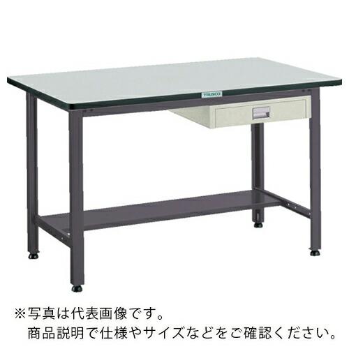 TRUSCO 中荷重作業台(500kg)AEW型 1500X900XH740 薄型1段引出付 ダーク...