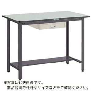 TRUSCO 中荷重立作業台(500kg)HAEW型 1800X900XH885 薄型1段引出付 ダークグレー色 ( HAEWR-1890UDC1 (リノリュームバリテンバン) ) (メーカー取寄)｜orangetool
