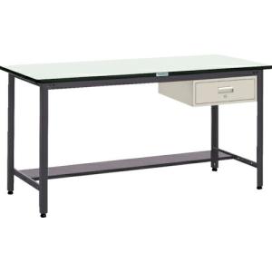 TRUSCO 中荷重立作業台(500kg)HAEW型 900X600XH885 1段引出付 ダークグレー色 ( HAEWP-0960F1 (F-1NG ツキ) ) トラスコ中山(株) (メーカー取寄)｜orangetool