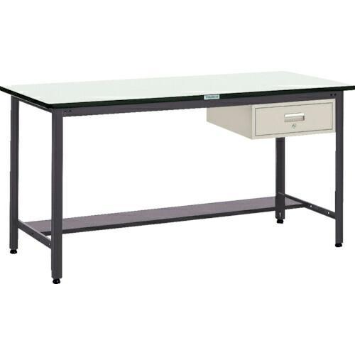 TRUSCO 中荷重立作業台(500kg)HAEW型 900X600XH885 1段引出付 ダークグ...