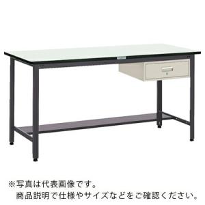TRUSCO 中荷重立作業台(500kg)HAEW型 1800X900XH885 1段引出付 ダークグレー色 ( HAEWP-1890F1 (F-1NG ツキ) ) トラスコ中山(株) (メーカー取寄)｜orangetool