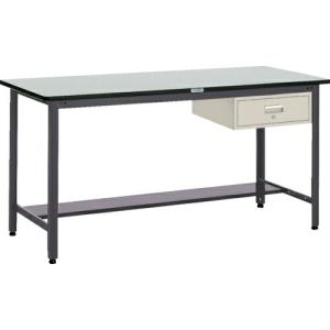 TRUSCO 中荷重立作業台(500kg)HAEW型 900X600XH885 1段引出付 ダークグレー色 ( HAEWR-0960F1 (リノリュームバリテンバン) ) トラスコ中山(株) (メーカー取寄)｜orangetool