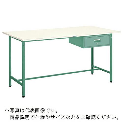 TRUSCO 軽荷重立作業台(300kg)HAE型 900X750XH900 1段引出付 グリーン色...